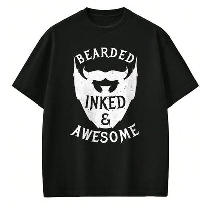 Best Wife Shirt, Wife and Husband Unisex T-Shirt/Hoodie/Sweatshirt HLT00 - Mens Bearded, Inked And Awesome Bearded And Tattooed Guy T Shirt