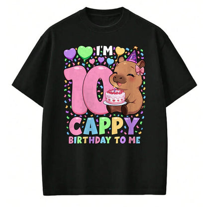 Cute Capybara Shirt, Funny Capybara UnisexT-Shirt/Hoodie/Sweatshirt HLT00 - Capybara Birthday Shirt Kawaii Girl Capybara 10th Birthday T-Shirt