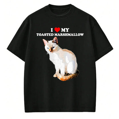 Cat Love Shirt, Funny Cat Lover Gift UnisexT-Shirt/Hoodie/Sweatshirt HLT00 - I Love My Toasted Marshmallow Flame Point Siamese Cat Kitten T-Shirt