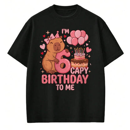 Cute Capybara Shirt, Funny Capybara UnisexT-Shirt/Hoodie/Sweatshirt HLT00 - Capybara 6 Year Birthday Girl Capybara 6th Birthday 2020 T-Shirt