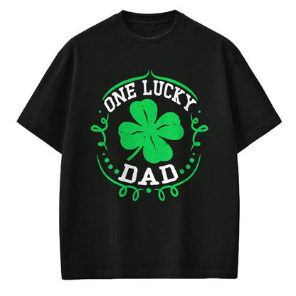 Gift for Dad Shirt, Funny Dad Unisex T-Shirt/Hoodie/Sweatshirt HLT00 – Mens One Lucky Dad Shirt Funny St Patricks Day Gift For Daddy Men T-Shirt