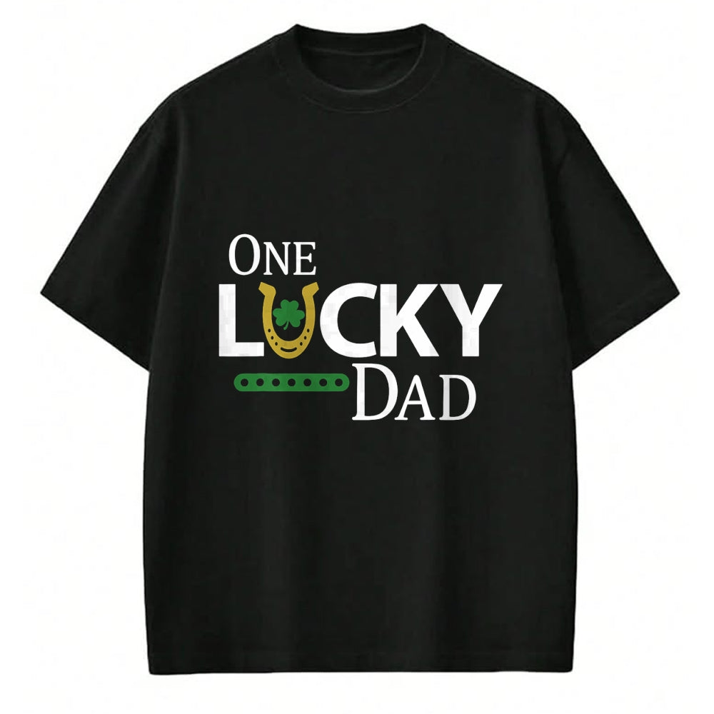 Gift for Dad Shirt, Funny Dad Unisex T-Shirt/Hoodie/Sweatshirt HLT00 – One Lucky Dad Shirt Funny St Patricks Day Gift For Daddy T-Shirt