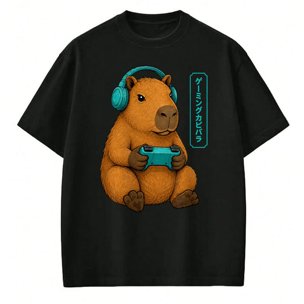 Cute Capybara Shirt, Funny Capybara Unisex T-Shirt/Hoodie/Sweatshirt HLT00 - Capybara Funny Anime Gamer Animal Video Gaming T-Shirt