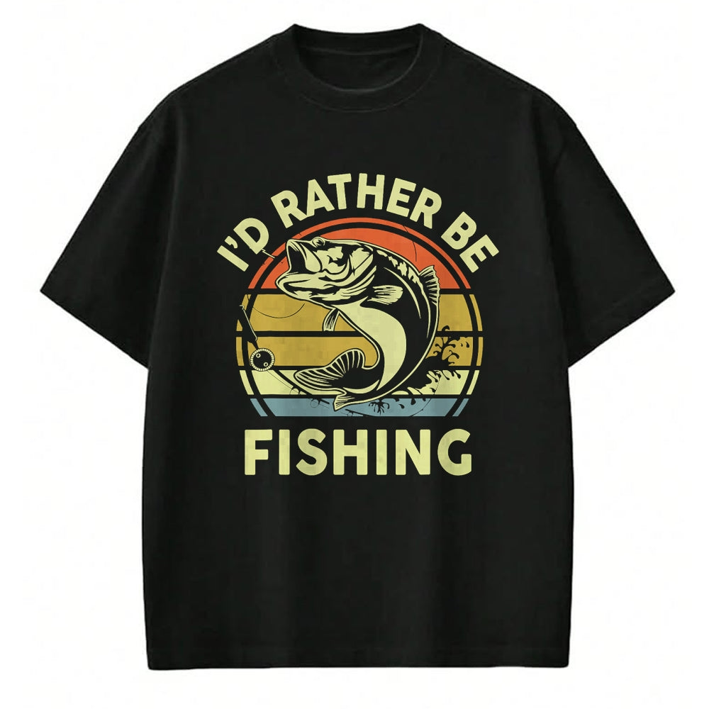 Funny Fishing Shirt, Gift For Fishing Lover Unisex T-Shirt/Hoodie/Sweatshirt HLT00 - Men_s Fishing Id Rather Be Fishing Graphic Tee Funny Fishing T-Shirt