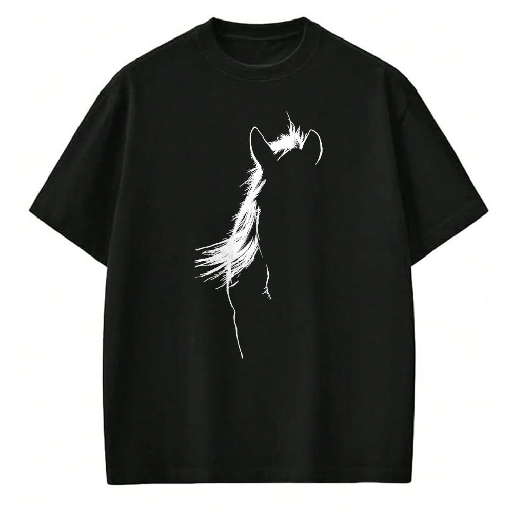 Best Horse Lover Shirt , Funny Horse UnisexT-Shirt/Hoodie/Sweatshirt HLT00 - Horse Head Silhouette Equestrian Horse Lover T-Shirt