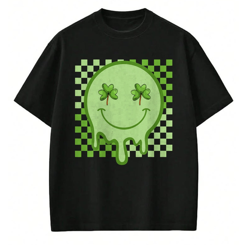 Patrick Day Shirts for Family, Funny Patrick Day shirts, st patrick's day Unisex T-Shirt/Hoodie/Sweatshirt HLT00 - Retro Groovy St Patrick Day Hippie Shamrock Funny Matching T-Shirt