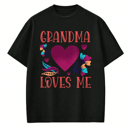 Best Grandma Shirt, Proud Grandma Unisex T-Shirt/Hoodie/Sweatshirt HLT00 - Grandma Loves Me Valentine's Day Gifts to Granddaughter Nana T-Shirt