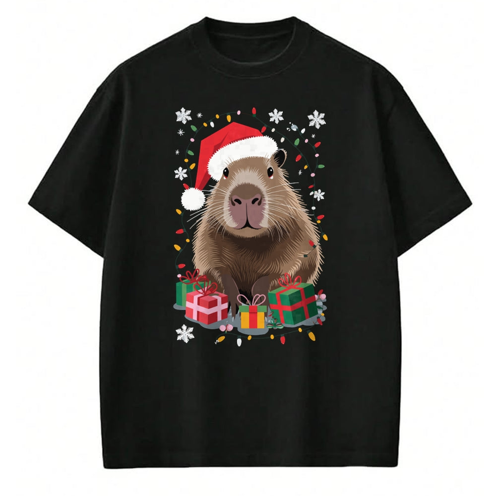 Cute Capybara Shirt, Funny Capybara Unisex T-Shirt/Hoodie/Sweatshirt HLT00 - Capybara Christmas Long Sleeve T-Shirt (5)
