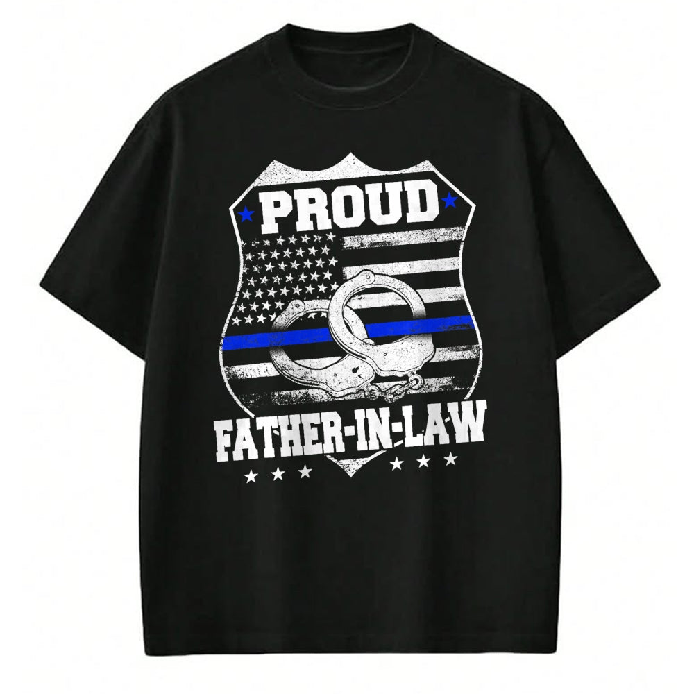 Gift for Dad Shirt, Funny Dad Unisex T-Shirt/Hoodie/Sweatshirt HLT00 – Proud Father-in-law Of Police Officer gift Police Officer T-Shirt