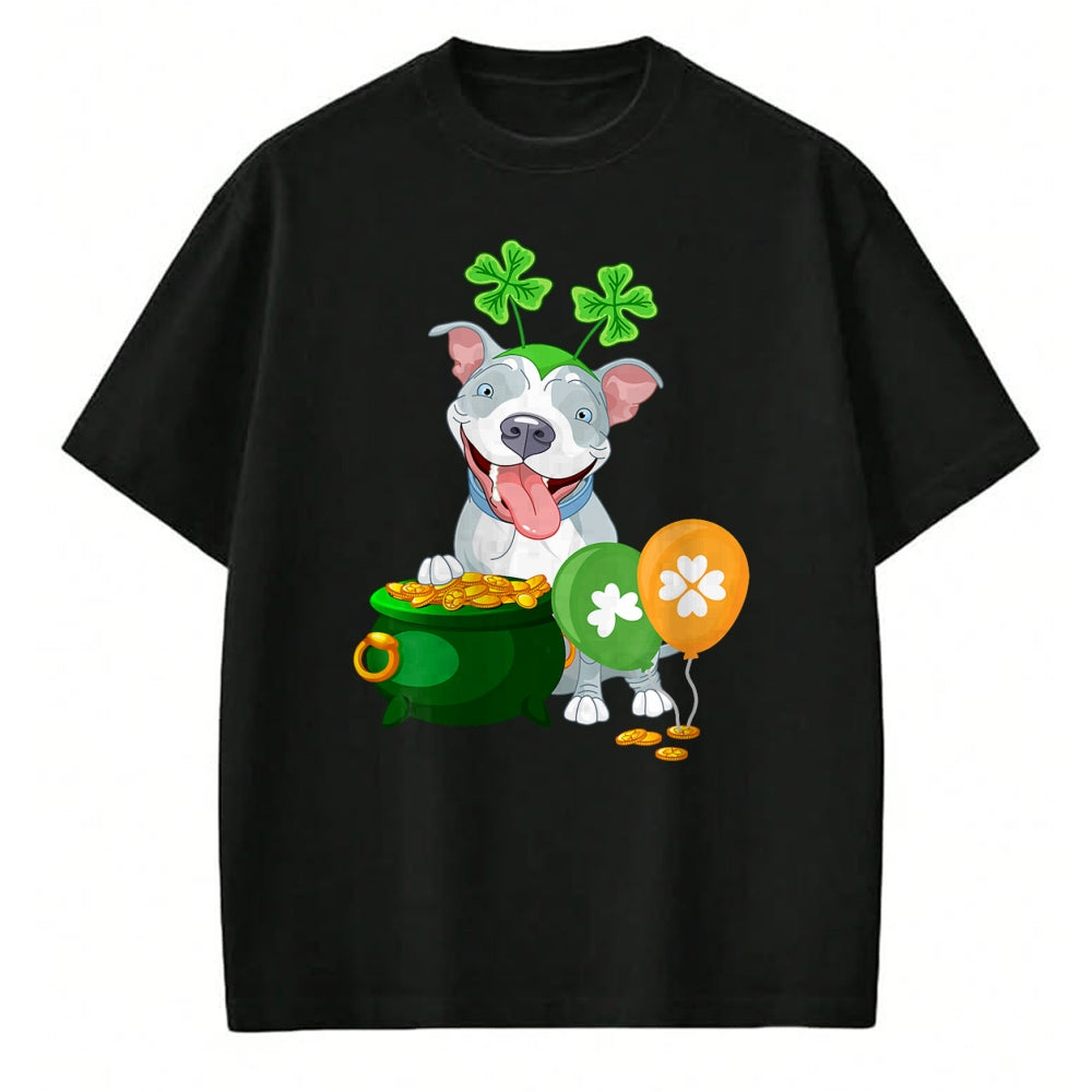 Patrick Day Shirts for Family, Funny Patrick Day shirts, st patrick's day Unisex T-Shirt/Hoodie/Sweatshirt HLT00 - Pitbull Dog Irish Leprechaun Balloon Saint St Patrick Day T-Shirt