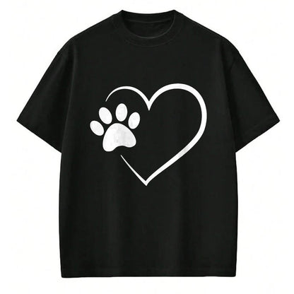 Dog Love Shirt, Dog Lover Gift T-Shirt/Hoodie/Sweatshirt HLT00 - Dog Paw Heart - Dog Lover Gift for Dog Moms T-Shirt