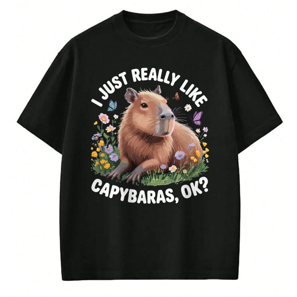 Cute Capybara Shirt, Funny Capybara Unisex T-Shirt/Hoodie/Sweatshirt HLT00 - Funny Capybara Art for Men Women Kids Capybara Lover T-Shirt