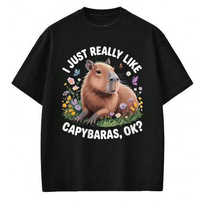 Cute Capybara Shirt, Funny Capybara Unisex T-Shirt/Hoodie/Sweatshirt HLT00 - Funny Capybara Art for Men Women Kids Capybara Lover T-Shirt
