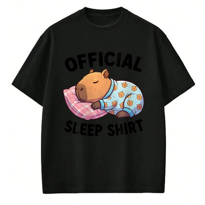 Cute Capybara Shirt, Funny Capybara Unisex T-Shirt/Hoodie/Sweatshirt HLT00 - Cute Kawaii Sleeping Capybara Official Sleepshirt Nightgown T-Shirt