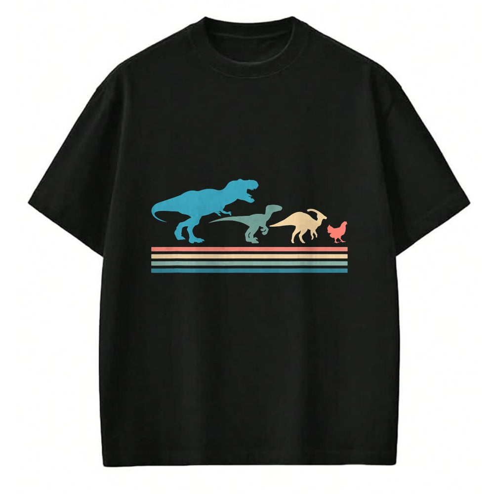 Best Dinosaur Lover Shirt, Funny Dinosaur UnisexT-Shirt/Hoodie/Sweatshirt HLT00 - Funny Vintage Dinosaur Evolution T-Rex Velociraptor Chicken T-Shirt