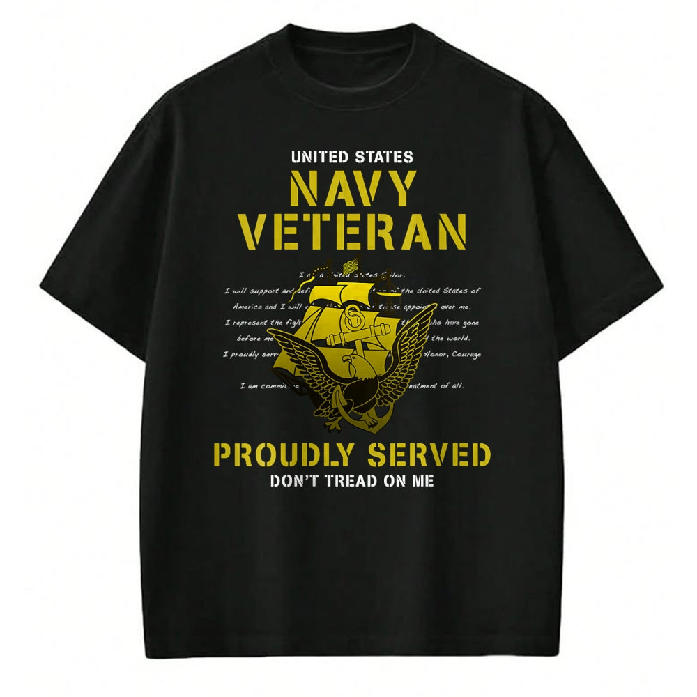 Proud Veteran Shirt, Funny Veteran UnisexT-Shirt/Hoodie/Sweatshirt HLT00 - Womens Navy Veteran Proudly Served V-Neck T-Shirt