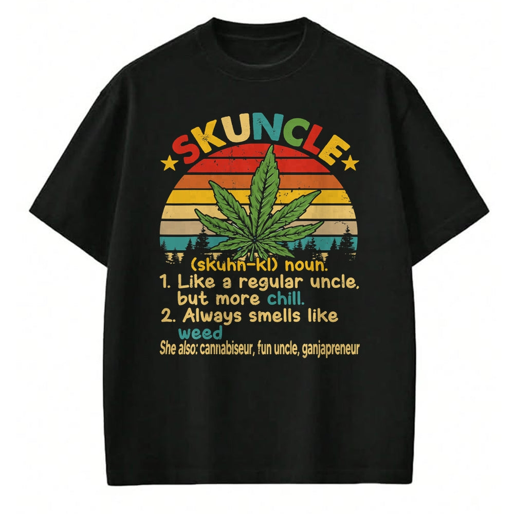 Gift for Dad Shirt, Funny Dad Unisex T-Shirt/Hoodie/Sweatshirt HLT00 – Skuncle Definition Happy Father_s Day Proud Uncle Weed Lover T-Shirt