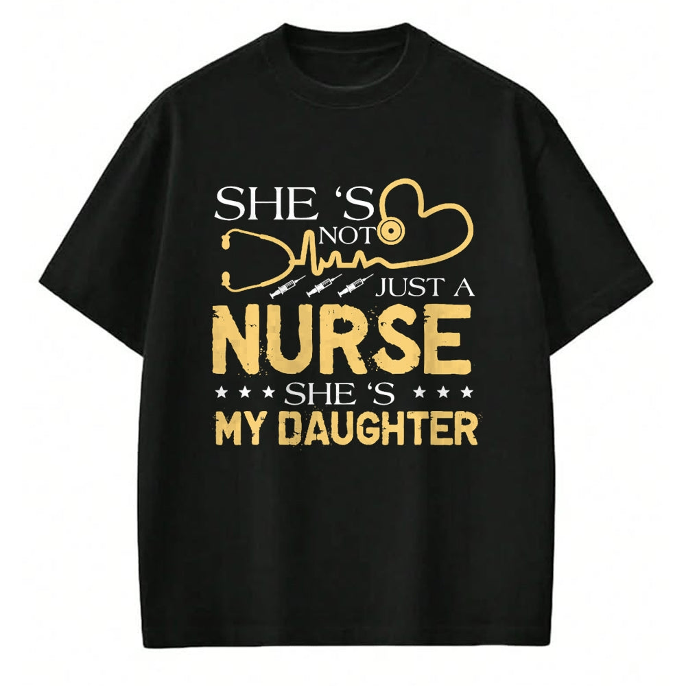 Funny Nurse Shirt, Nurse Unisex T-Shirt/Hoodie/Sweatshirt HLT00 - My Daughter Is A Nurse Proud Nurse's Mom Dad RN LPN Family T-Shirt (3)