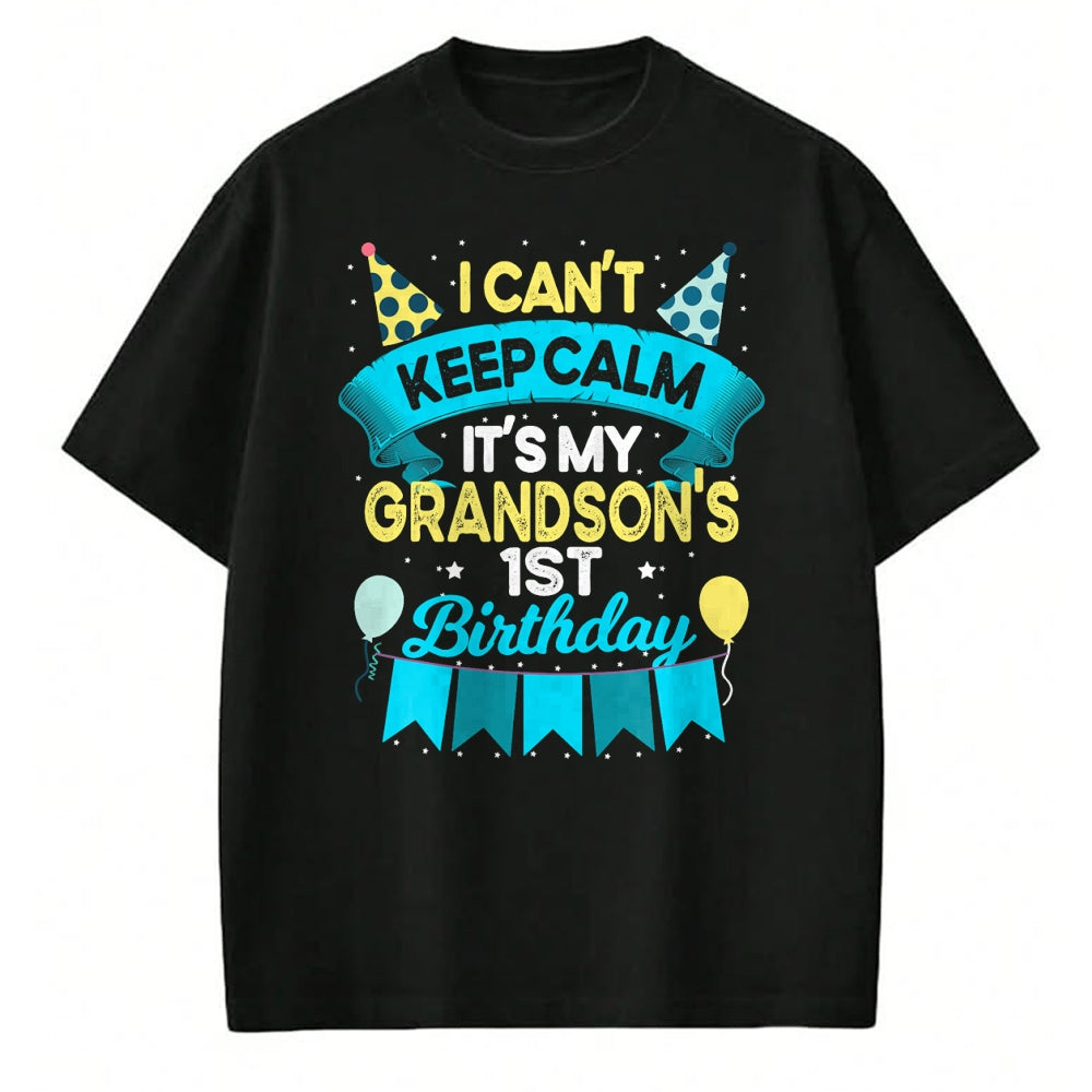 Best Grandma Shirt, Proud Grandma Unisex T-Shirt/Hoodie/Sweatshirt HLT00 - 1 Years Old Grandson Gift It_s My Grandson 1st Birthday T-Shirt