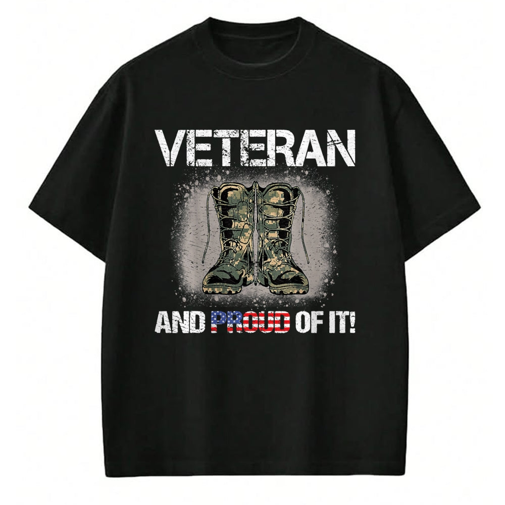 Gift for Dad Shirt, Funny Dad Unisex T-Shirt/Hoodie/Sweatshirt HLT00 – Veteran and Proud of it  Veterans & Father_s Day T-Shirt