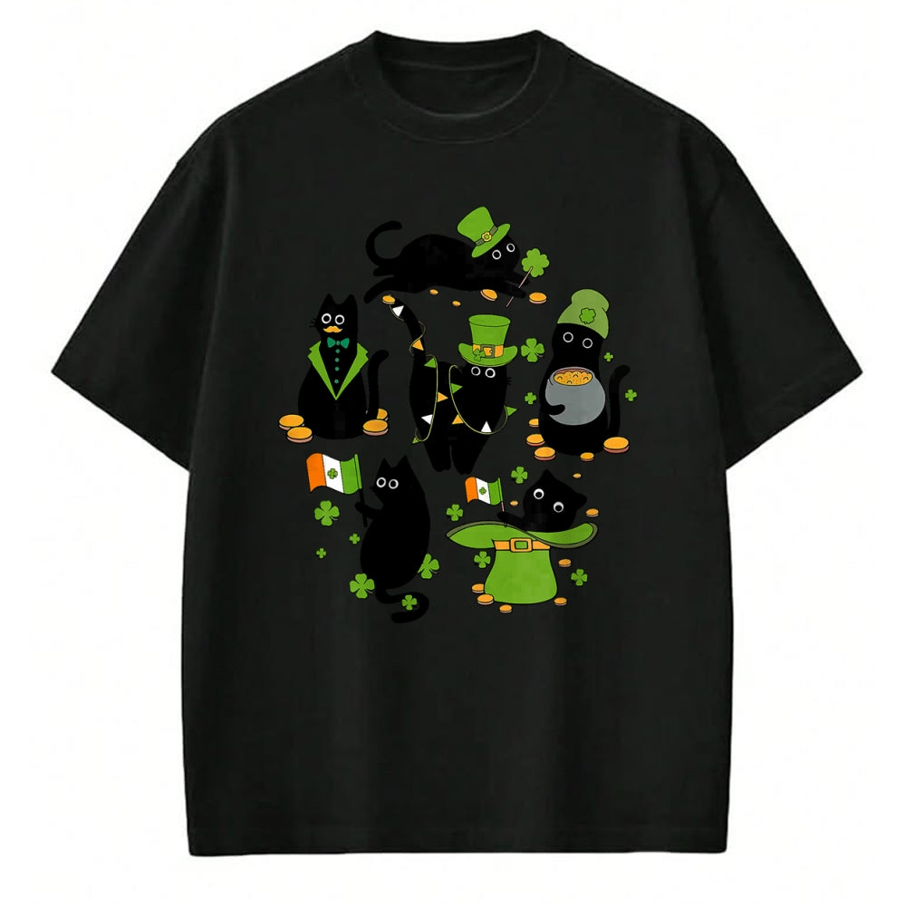 Patrick Day Shirts for Family, Funny Patrick Day shirts, st patrick's day Unisex T-Shirt/Hoodie/Sweatshirt HLT00 - Shamrock Irish Black Cat Saint Patrick Day T-Shirt