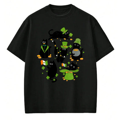 Patrick Day Shirts for Family, Funny Patrick Day shirts, st patrick's day Unisex T-Shirt/Hoodie/Sweatshirt HLT00 - Shamrock Irish Black Cat Saint Patrick Day T-Shirt