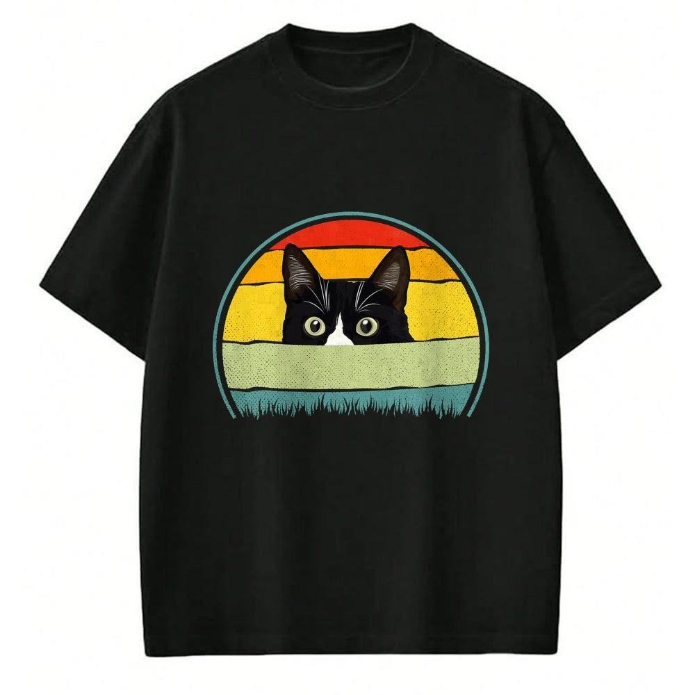 Cat Love Shirt, Funny Cat Lover Gift UnisexT-Shirt/Hoodie/Sweatshirt HLT00 - Tuxedo cat vintage retro cats loves T-Shirt