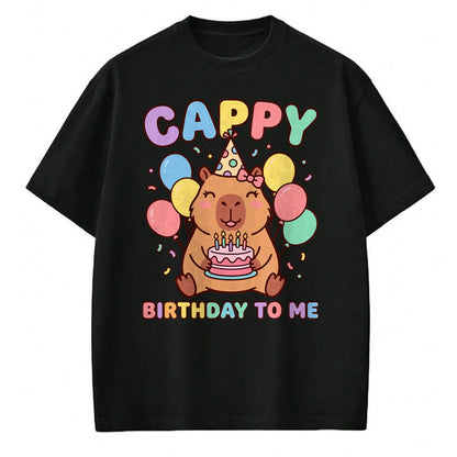 Cute Capybara Shirt, Funny Capybara UnisexT-Shirt/Hoodie/Sweatshirt HLT00 - Cappy Birthday to Me Happy Birthday T-Shirt