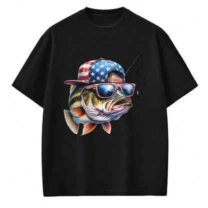 Funny Fishing Shirt, Gift For Fishing Lover Unisex T-Shirt/Hoodie/Sweatshirt HLT00 - American Flag Fishing T-Shirt- Funny Fisherman Gift T-Shirt