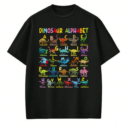 Best Dinosaur Lover Shirt, Funny Dinosaur UnisexT-Shirt/Hoodie/Sweatshirt HLT00 - Types of Dinosaurs Alphabet A-Z ABC Dino Identification T-Shirt