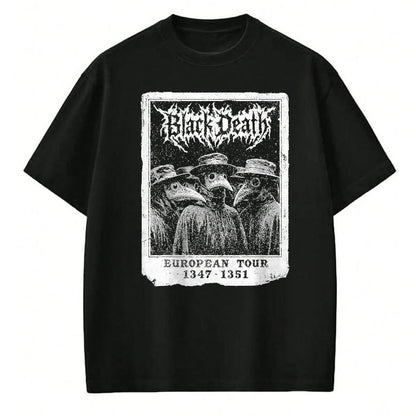 Best Doctor Shirt, Funny Doctor UnisexT-Shirt/Hoodie/Sweatshirt HLT00 - Black Death European Tour  Plague Doctor Fake Band Merch T-Shirt