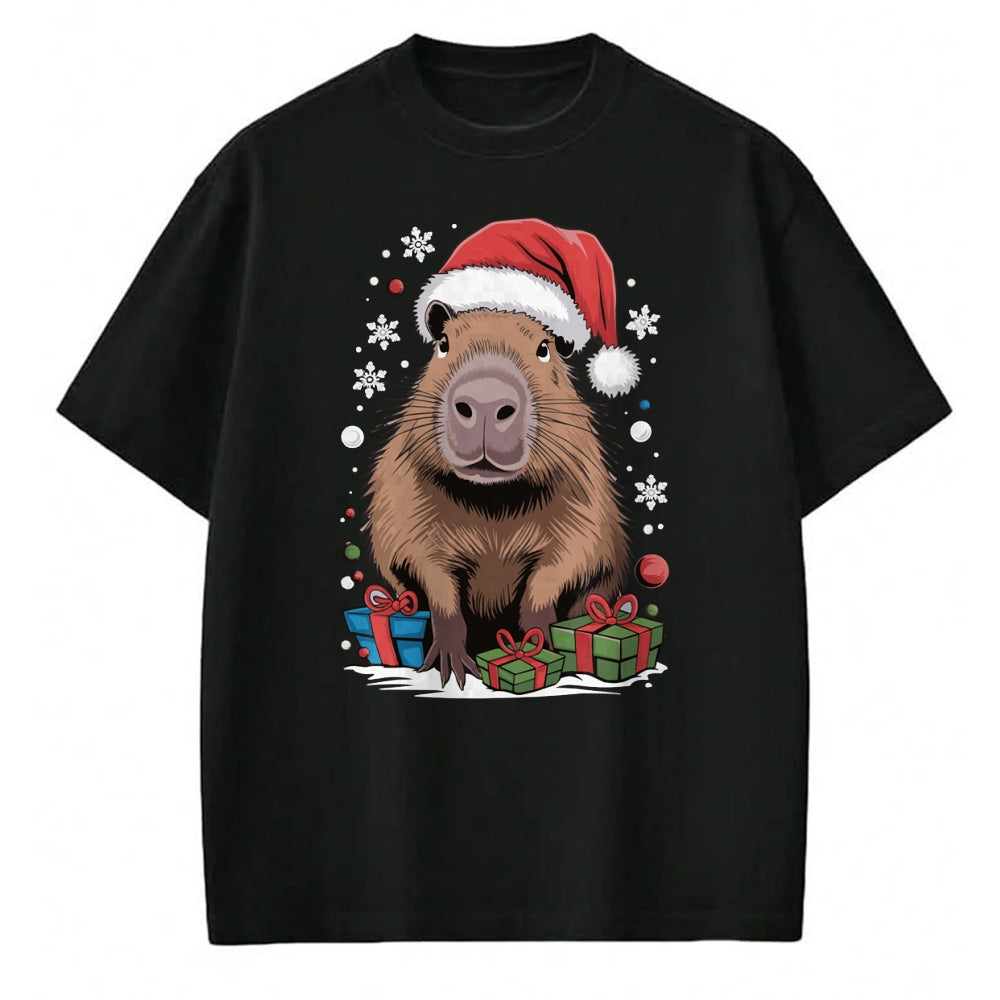 Cute Capybara Shirt, Funny Capybara Unisex T-Shirt/Hoodie/Sweatshirt HLT00 - Capybara Christmas Long Sleeve T-Shirt (4)