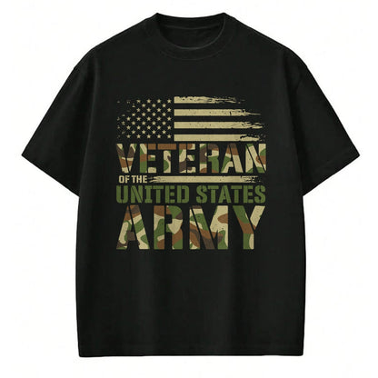 Proud Veteran Shirt, Funny Veteran UnisexT-Shirt/Hoodie/Sweatshirt HLT00 - Veteran of The United States Army Patriotic Camo Military T-Shirt