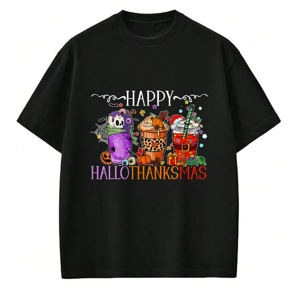 Best Thanksgiving Family Shirt , Funny Thanksgiving UnisexT-Shirt/Hoodie/Sweatshirt HLT00 - Happy Hallothanksmas Halloween Thanksgiving Christmas T-Shirt