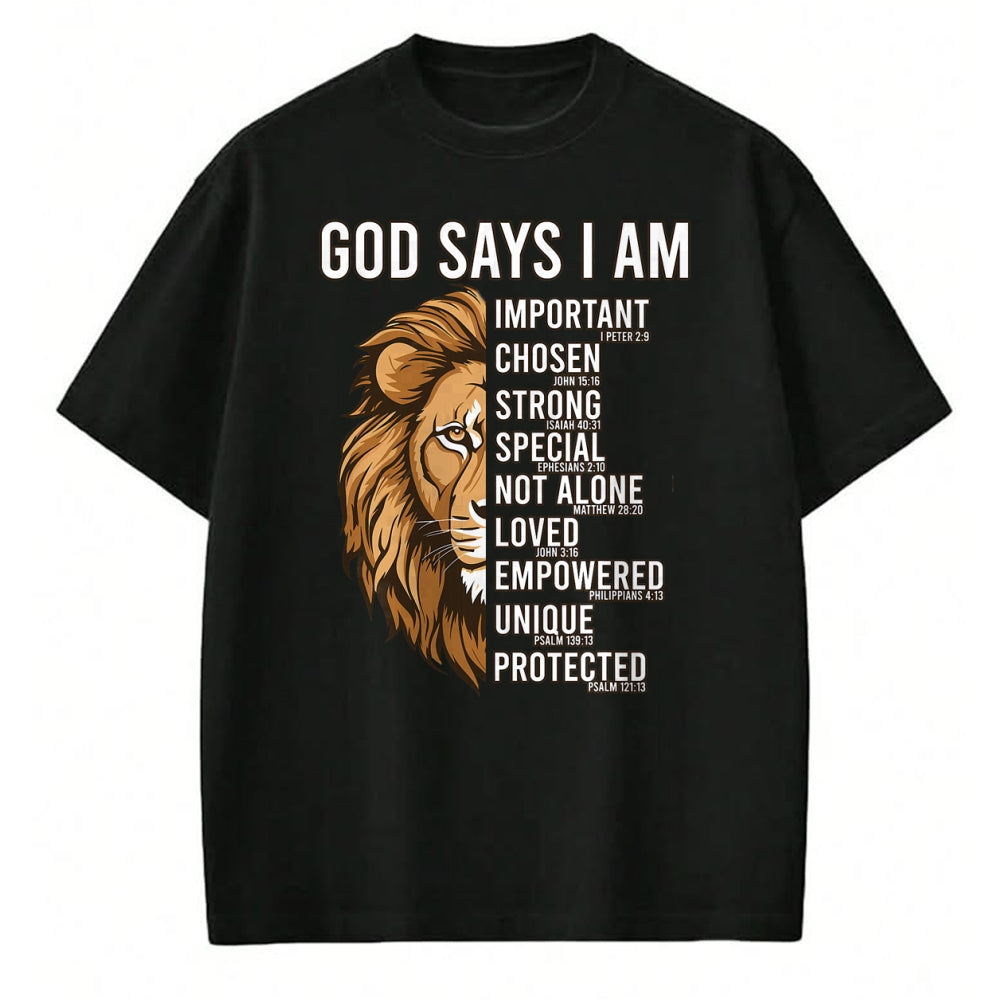 Christian Tee, Christian Faith Unisex T-Shirt/Hoodie/Sweatshirt HLT00 - Jesus God Say I Am Christian-Shirt Men Fathers Blessed Dad T-Shirt