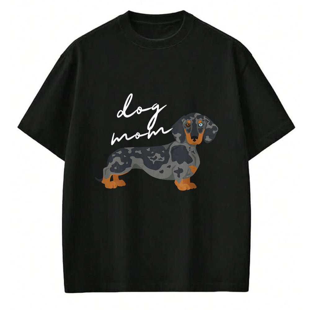 Dog Love Shirt, Dog Lover Gift T-Shirt/Hoodie/Sweatshirt HLT00 - Dapple Dachshund Dog Mom Woman Women T-Shirt