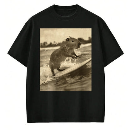 Cute Capybara Shirt, Funny Capybara Unisex T-Shirt/Hoodie/Sweatshirt HLT00 - Funny Graphic Capybara Long Sleeve T-Shirt (8)