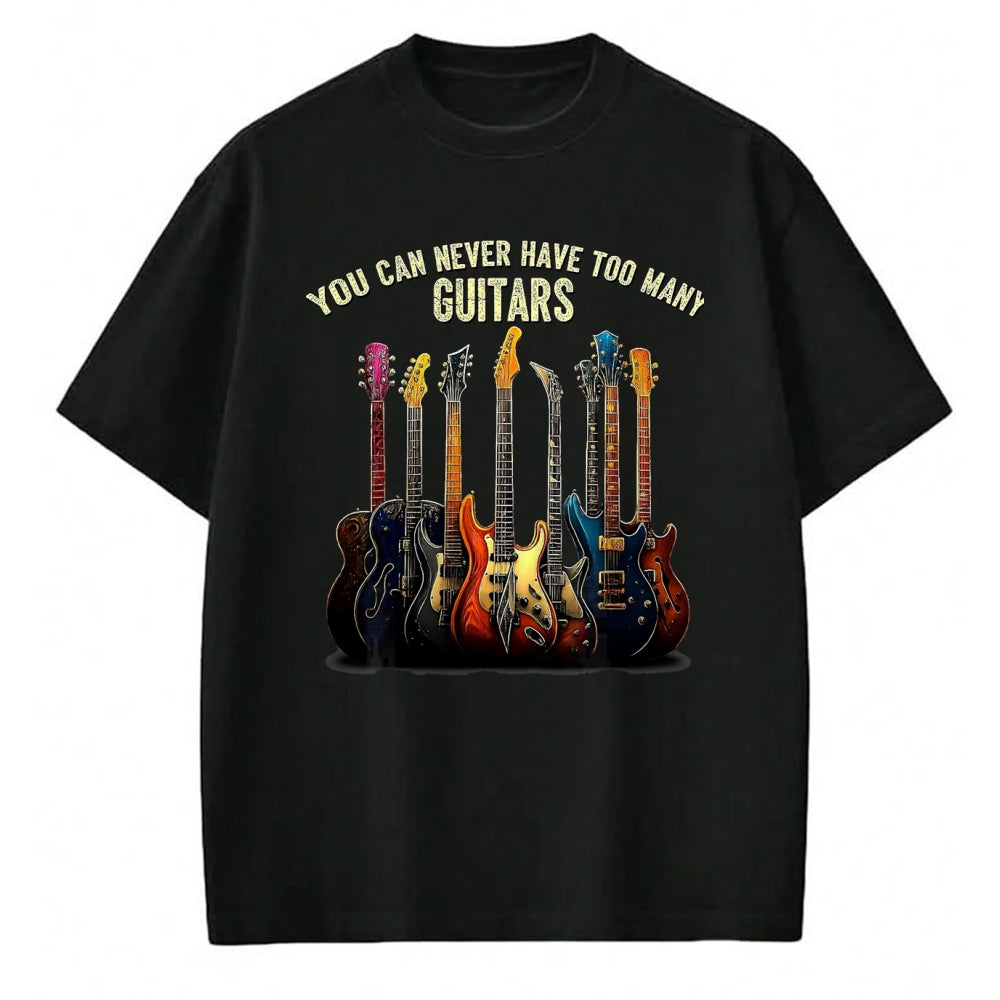 Guitar Lover Shirt, Funny Guitar UnisexT-Shirt/Hoodie/Sweatshirt HLT00 - Funny Music You Can Never Have Too Many Guitars T-Shirt, Men, Black, 3X-Large