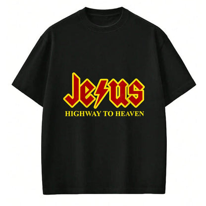 Christian Tee, Christian Faith Unisex T-Shirt/Hoodie/Sweatshirt HLT00 - Jesus Highway To Heaven Funny Christian T-Shirt