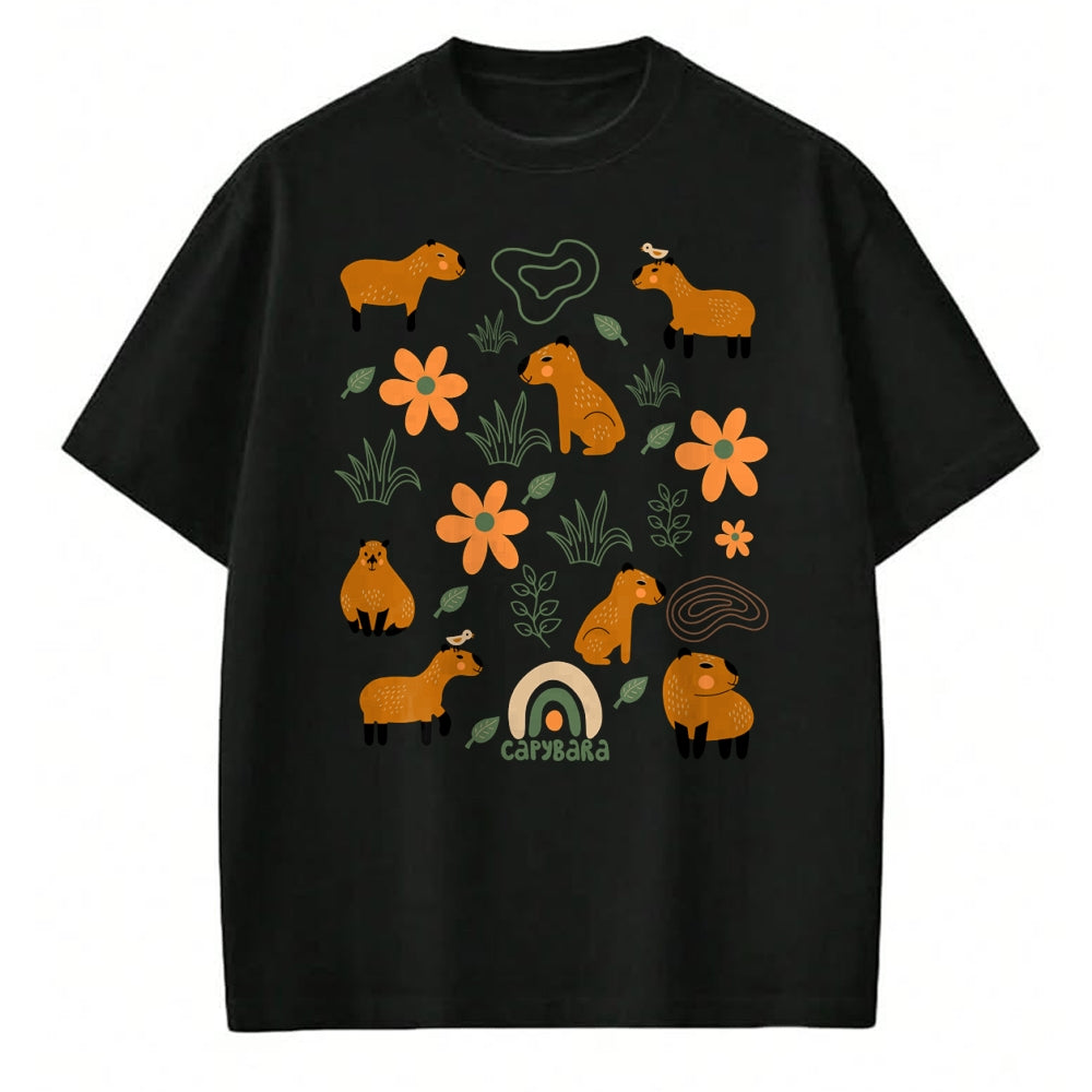 Cute Capybara Shirt, Funny Capybara Unisex T-Shirt/Hoodie/Sweatshirt HLT00 - Capybara Long Sleeve T-Shirt (2)