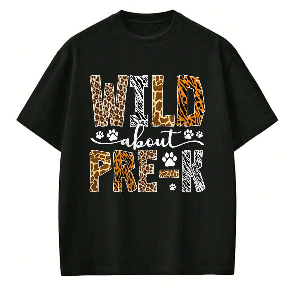 Best Student Shirt, Funny Back To School UnisexT-Shirt/Hoodie/Sweatshirt HLT00 - Wild About Pre-K Wild Animal Preschool Back to School Kids T-Shirt