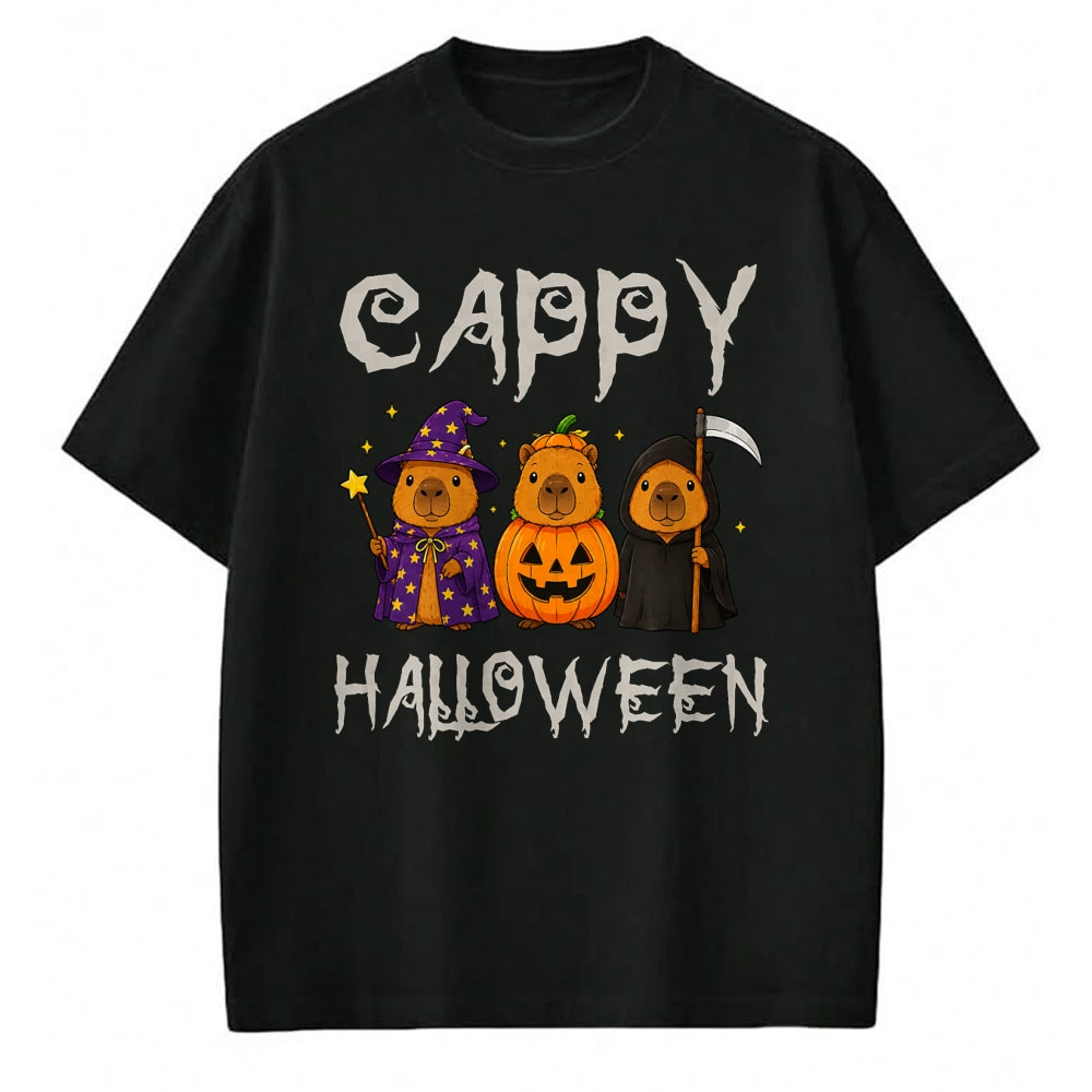 Cute Capybara Shirt, Funny Capybara UnisexT-Shirt/Hoodie/Sweatshirt HLT00 - Cappy Halloween Funny Capybara Witch Pumpkin Reaper Spooky T-Shirt