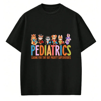 Funny Nurse Shirt, Nurse Unisex T-Shirt/Hoodie/Sweatshirt HLT00 - Funny Pediatric Nurse Caring For Tiny But Mighty Superheroes T-Shirt