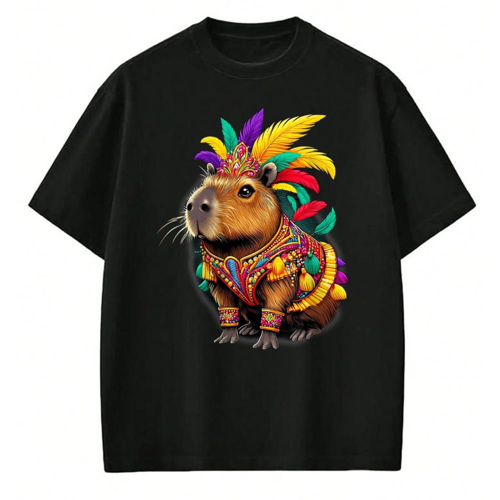 Cute Capybara Shirt, Funny Capybara Unisex T-Shirt/Hoodie/Sweatshirt HLT00 - Funny Capybara Carnival Dress Brazil Heritage Latina T-Shirt