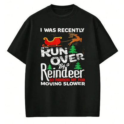 Best Grandma Shirt, Proud Grandma Unisex T-Shirt/Hoodie/Sweatshirt HLT00 - Grandma Got Run Over By A Reindeer Christmas So Pardon Me T-Shirt