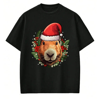 Cute Capybara Shirt, Funny Capybara Unisex T-Shirt/Hoodie/Sweatshirt HLT00 - Funny Christmas Capybara Long Sleeve T-Shirt