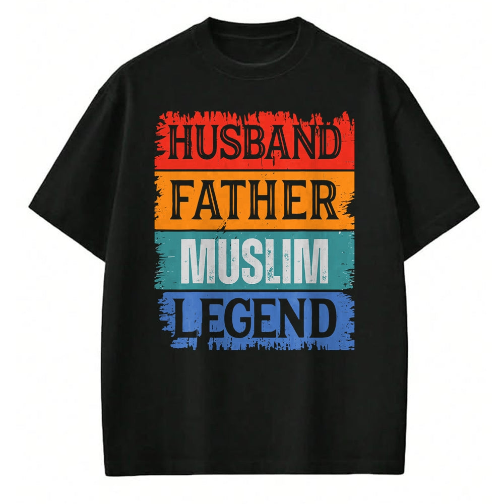 Gift for Dad Shirt, Funny Dad Unisex T-Shirt/Hoodie/Sweatshirt HLT00 – Father Husband MUSLIM Legend Proud Dad Funny Retro Papa T-Shirt