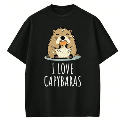 Cute Capybara Shirt, Funny Capybara Unisex T-Shirt/Hoodie/Sweatshirt HLT00 - I Love Capybaras Long Sleeve T-Shirt