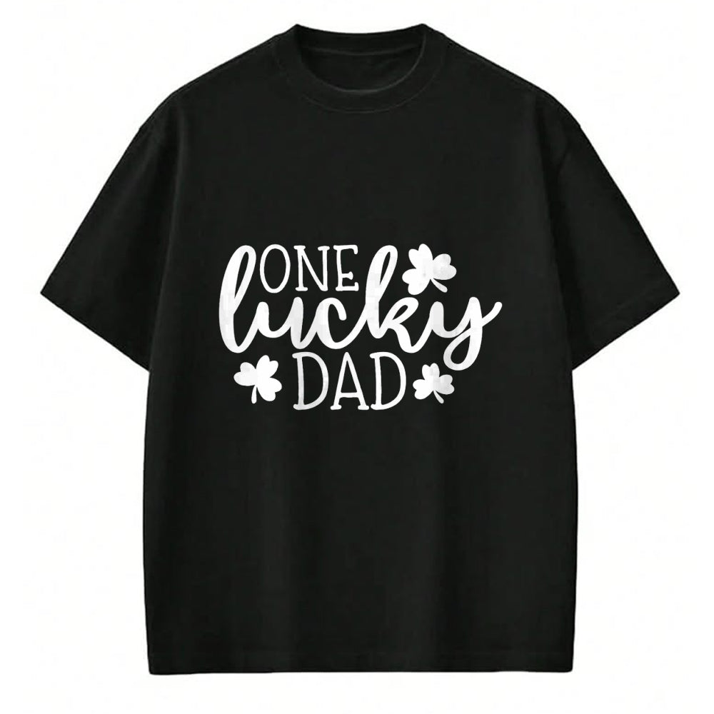 Gift for Dad Shirt, Funny Dad Unisex T-Shirt/Hoodie/Sweatshirt HLT00 – One Lucky Dad Shirt St Patricks Day Shirt Men Daddy T-Shirt