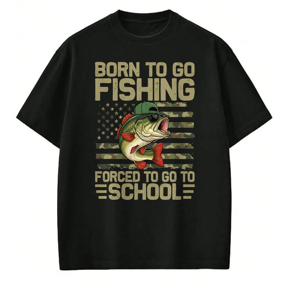 Funny Fishing Shirt, Gift For Fishing Lover Unisex T-Shirt/Hoodie/Sweatshirt HLT00 - Born to Go Fishing Bass Fish Funny Fisherman Boys Kids Men T-Shirt